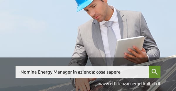 Nomina Energy Manager in azienda: cosa sapere